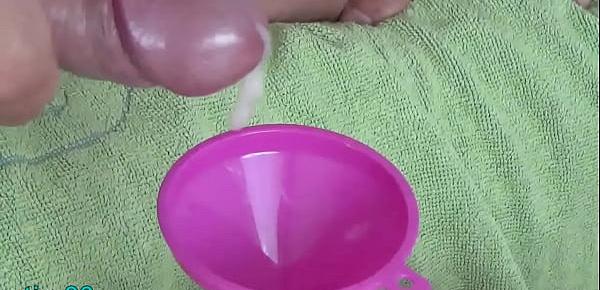  Peehole Play with Drilldo and Bladder filled with Cum and Piss